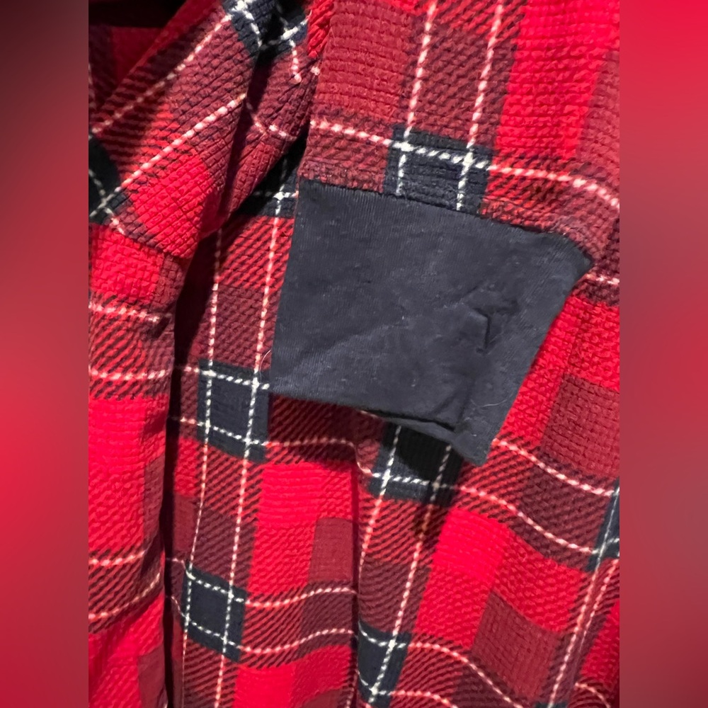 SOFT❤️2 Pc Nautica Red & Navy Blue Plaid Sleepwear Set - Picture 4 of 11
